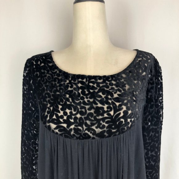 Sunday in Brooklyn Velvet Burnout Knit Top Anthro - Picture 5 of 8